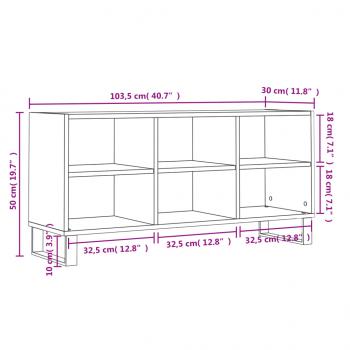 TV-Schrank Räuchereiche 103,5x30x50 cm Holzwerkstoff