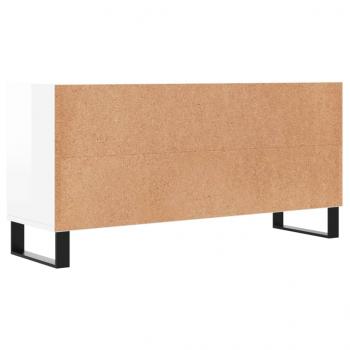 TV-Schrank Hochglanz-Weiß 103,5x30x50 cm Holzwerkstoff