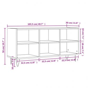 TV-Schrank Betongrau 103,5x30x50 cm Holzwerkstoff