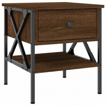 Nachttische 2 Stk. Braun Eichen-Optik 40x42x45 cm Holzwerkstoff