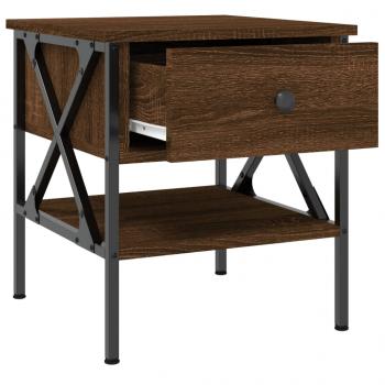 Nachttische 2 Stk. Braun Eichen-Optik 40x42x45 cm Holzwerkstoff