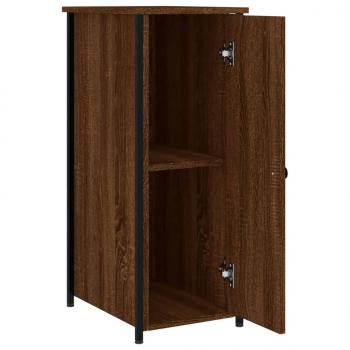 Nachttische 2 Stk. Braun Eichen-Optik 32x42x80 cm Holzwerkstoff