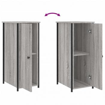 Nachttische 2 Stk. Grau Sonoma 32x42x80 cm Holzwerkstoff