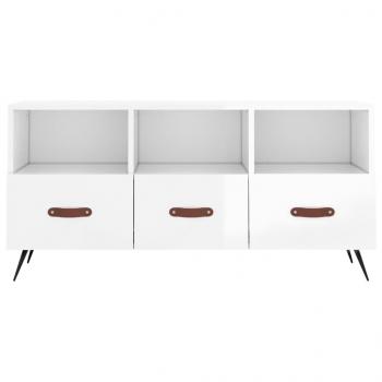 TV-Schrank Hochglanz-Weiß 102x36x50 cm Holzwerkstoff