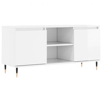 TV-Schrank Hochglanz-Weiß 104x35x50 cm Holzwerkstoff