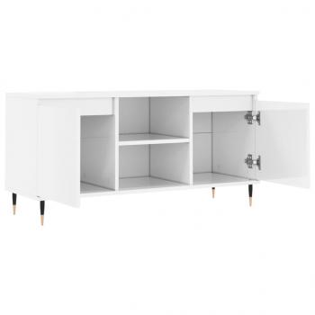 TV-Schrank Hochglanz-Weiß 104x35x50 cm Holzwerkstoff