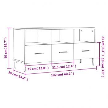 TV-Schrank Weiß 102x36x50 cm Holzwerkstoff