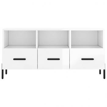 TV-Schrank Hochglanz-Weiß 102x36x50 cm Holzwerkstoff