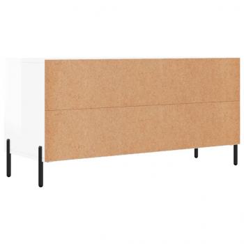 TV-Schrank Hochglanz-Weiß 102x36x50 cm Holzwerkstoff