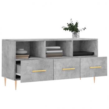 TV-Schrank Betongrau 102x36x50 cm Holzwerkstoff