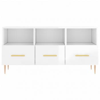 TV-Schrank Hochglanz-Weiß 102x36x50 cm Holzwerkstoff