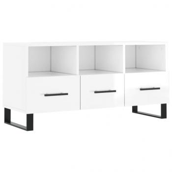 TV-Schrank Hochglanz-Weiß 102x36x50 cm Holzwerkstoff