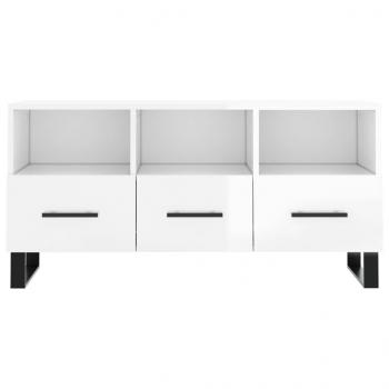 TV-Schrank Hochglanz-Weiß 102x36x50 cm Holzwerkstoff