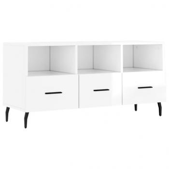 TV-Schrank Hochglanz-Weiß 102x36x50 cm Holzwerkstoff