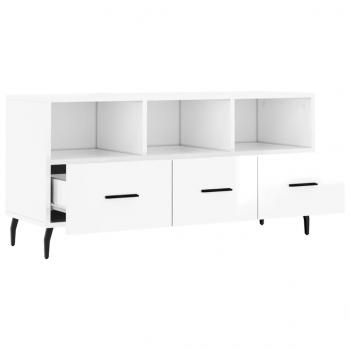 TV-Schrank Hochglanz-Weiß 102x36x50 cm Holzwerkstoff