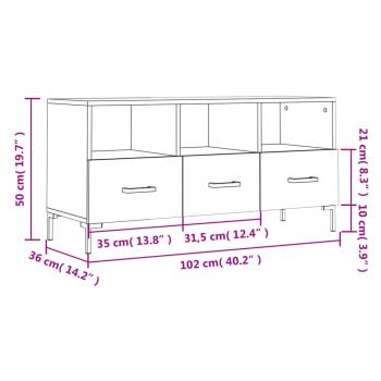 TV-Schrank Schwarz 102x36x50 cm Holzwerkstoff