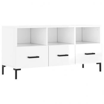 TV-Schrank Hochglanz-Weiß 102x36x50 cm Holzwerkstoff