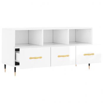 TV-Schrank Hochglanz-Weiß 102x36x50 cm Holzwerkstoff