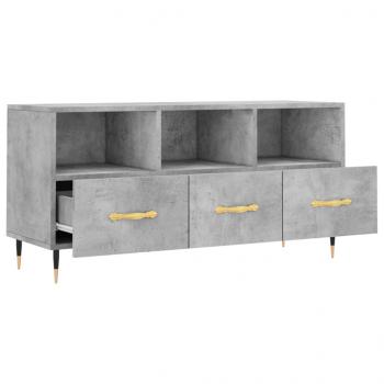 TV-Schrank Betongrau 102x36x50 cm Holzwerkstoff