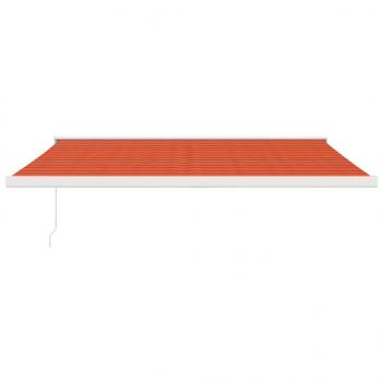 Markise Einziehbar Orange und Braun 4,5x3 m Stoff und Aluminium