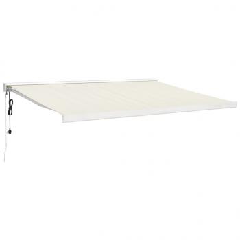 Markise Einziehbar Creme 4,5x3 m Stoff und Aluminium