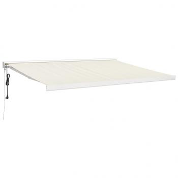 Markise Einziehbar Creme 4x3 m Stoff und Aluminium