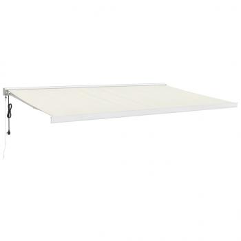 Markise Einziehbar Creme 5x3 m Stoff und Aluminium