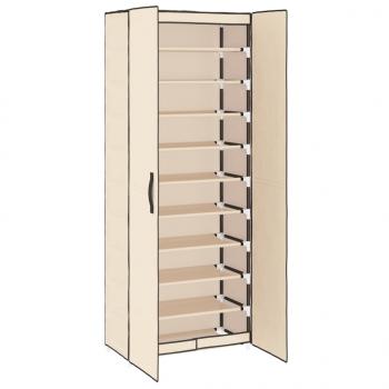 Schuhschrank Creme 60x30x166 cm Stoff