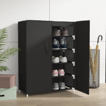 ARDEBO.de - Schuhschrank Schwarz 60x28x90 cm Stoff