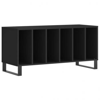 Plattenschrank Schwarz 100x38x48 cm Holzwerkstoff