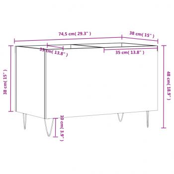 Plattenschrank Grau Sonoma 74,5x38x48 cm Holzwerkstoff