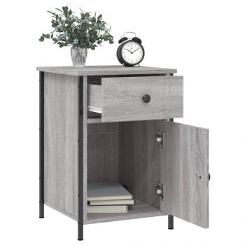 Nachttische 2 Stk. Grau Sonoma 40x42x60 cm Holzwerkstoff