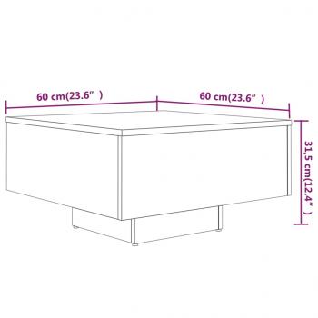 Couchtisch Grau Sonoma 60x60x31,5 cm Holzwerkstoff