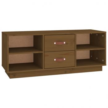 TV-Schrank Honigbraun 100x34x40 cm Massivholz Kiefer