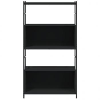 Bücherregal Schwarz 80x30x145,5 cm Holzwerkstoff und Eisen