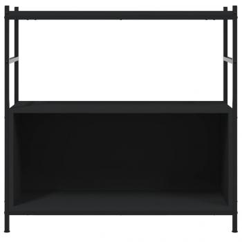 Bücherregal Schwarz 80x30x78,5 cm Holzwerkstoff und Eisen