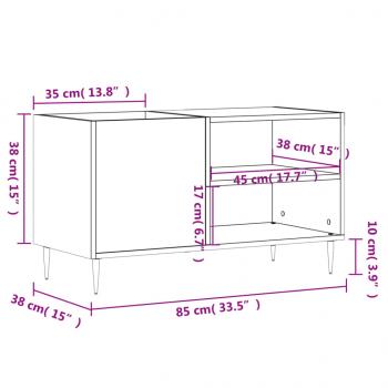 Plattenschrank Räuchereiche 85x38x48 cm Holzwerkstoff