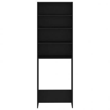 Waschmaschinenschrank Schwarz 64x24x190 cm