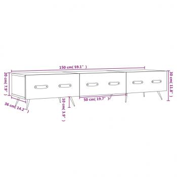 TV-Schrank Grau Sonoma 150x36x30 cm Holzwerkstoff