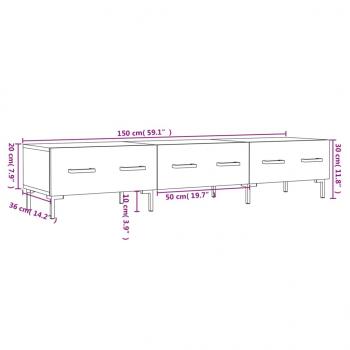 TV-Schrank Grau Sonoma 150x36x30 cm Holzwerkstoff