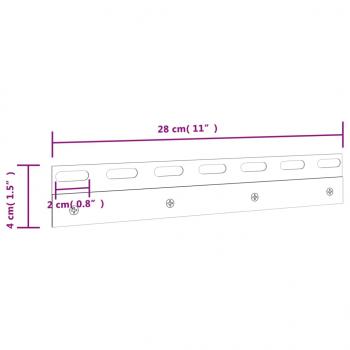 Klemmleisten 4 Stk. Silbern 28 cm Edelstahl