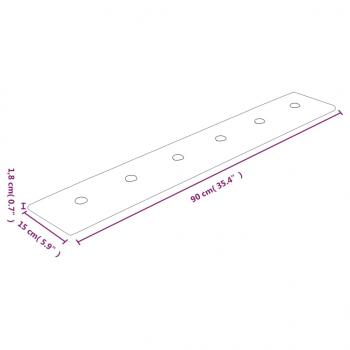 Wandpaneele 12 Stk. Rot 90x15 cm Kunstleder 1,62 m²