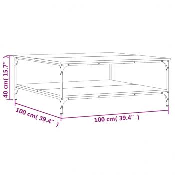 Couchtisch Braun Eichen-Optik 100x100x40 cm Holzwerkstoff