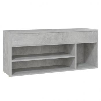 Schuhbank Betongrau 105x30x45 cm Holzwerkstoff