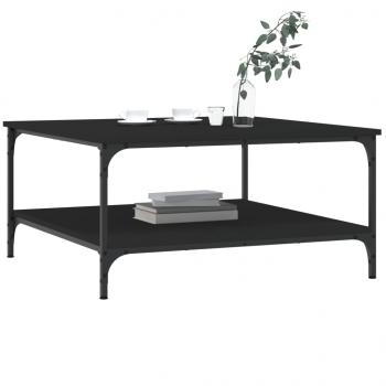 Couchtisch Schwarz 80x80x40 cm Holzwerkstoff