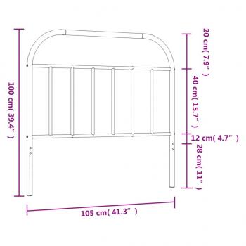 Kopfteil Metall Weiß 100 cm