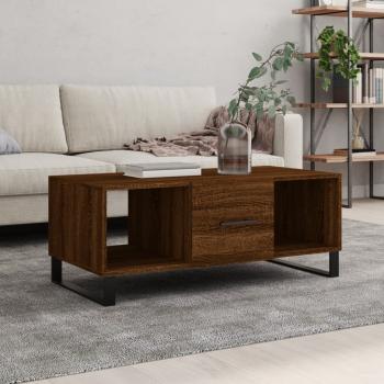 ARDEBO.de - Couchtisch Braun Eichen-Optik 102x50x40 cm Holzwerkstoff