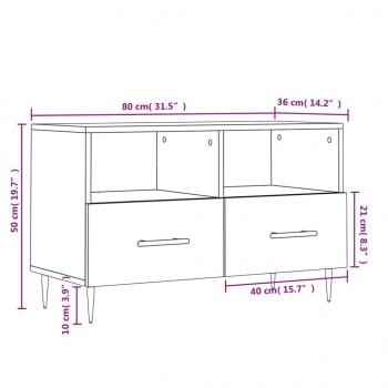 TV-Schrank Sonoma-Eiche 80x36x50 cm Holzwerkstoff