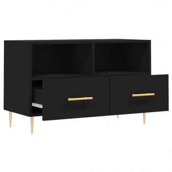 TV-Schrank Schwarz 80x36x50 cm Holzwerkstoff