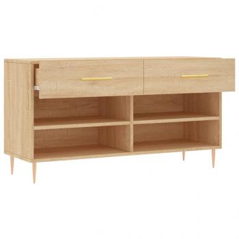 Schuhbank Sonoma-Eiche 102x35x55 cm Holzwerkstoff